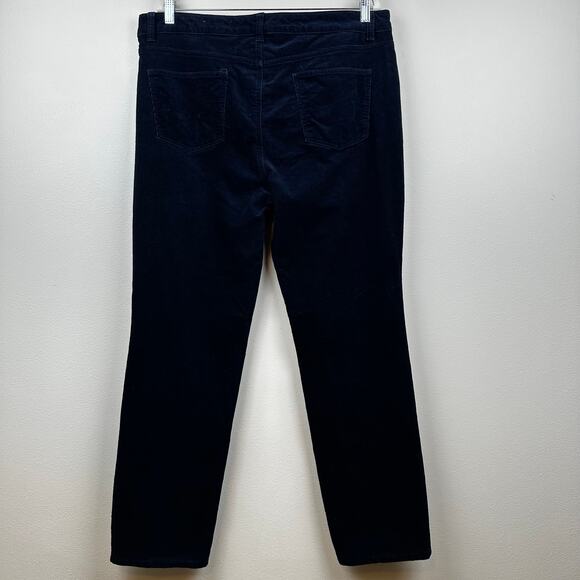 Talbots Corduroy Pants Simply Flattering Pocket Straight Stretch Classic Navy 16 - Picture 3 of 8